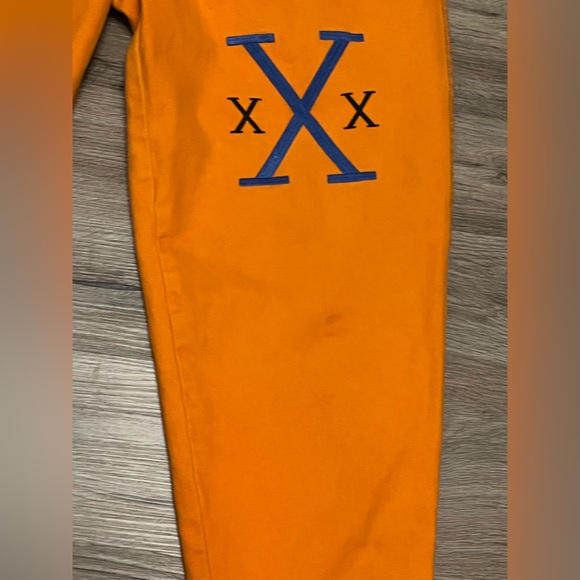 VTG 80s Traffic Embroidered High Waist Women's Mom Jeans Size 13/14 Orange - Picture 6 of 12